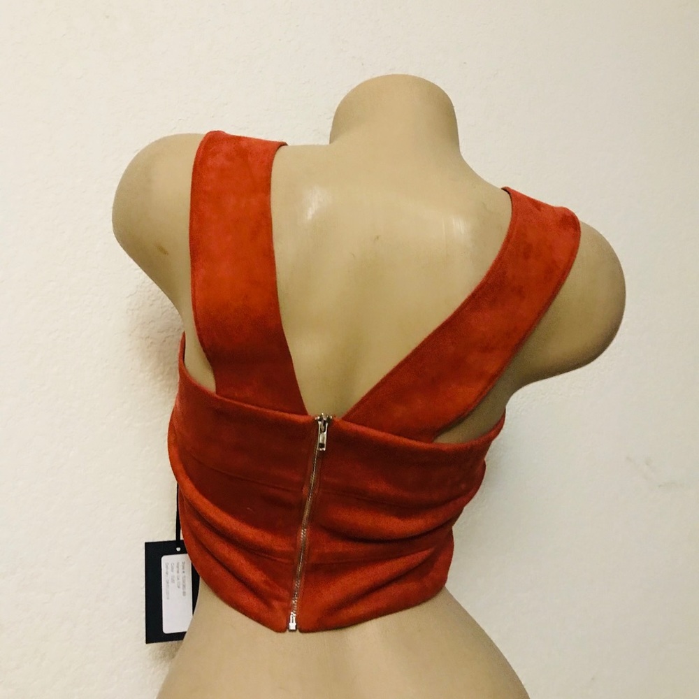 4si3nna Lia Crop Top Rust NWT NEW SMALL Nordstrom - Picture 2 of 2